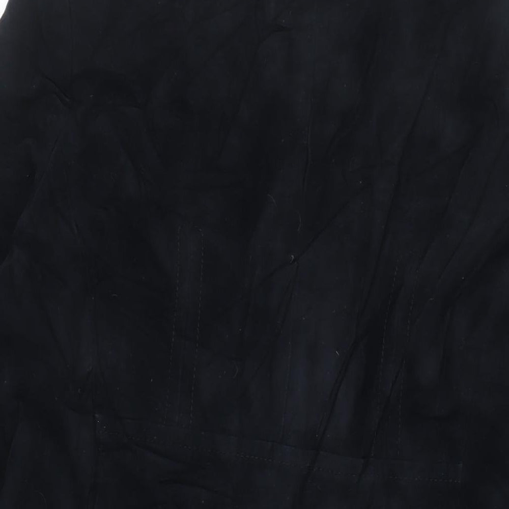 NEXT Womens Black Pea Coat Coat Size 14 Snap - Vintage