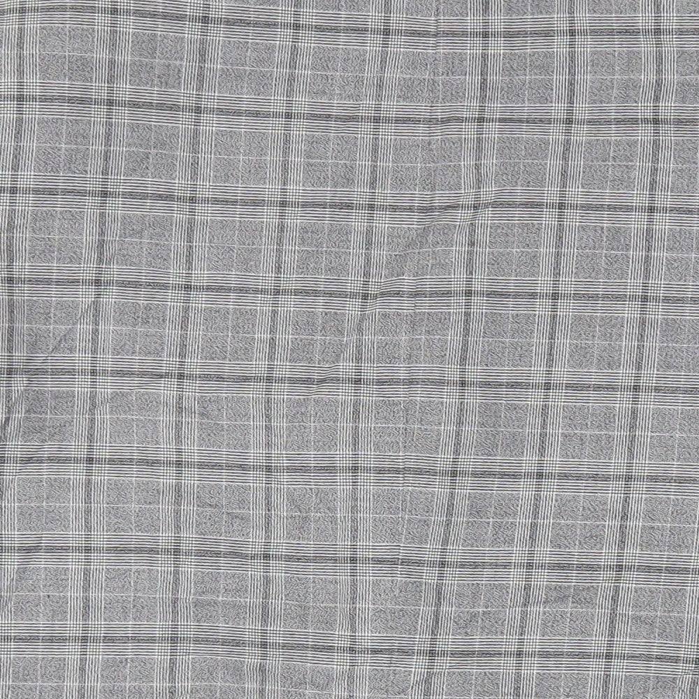 Marks and Spencer Mens Grey Plaid Polyester Jacket Blazer Size 42 Regular