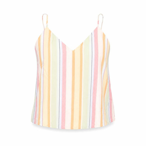 Stradivarius Womens Multicoloured Striped Viscose Camisole Tank Size M V-Neck