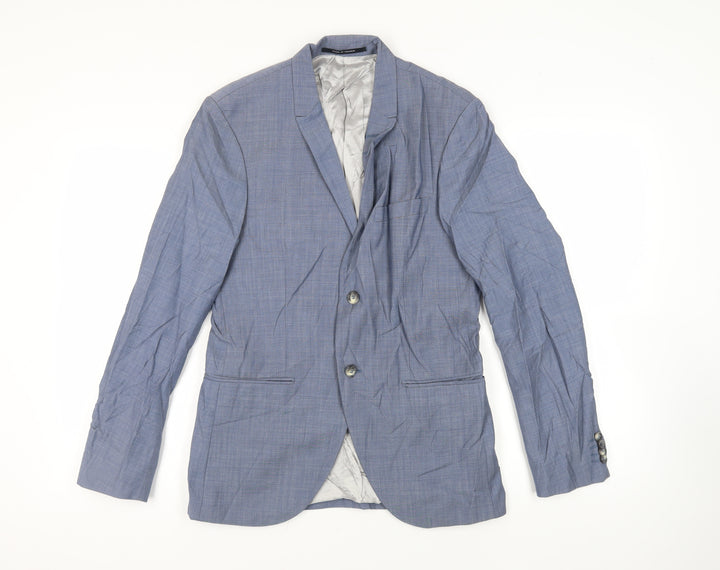 Tiger of Sweden Mens Blue Wool Jacket Suit Jacket Size 38 Regular