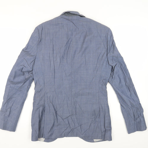 Tiger of Sweden Mens Blue Wool Jacket Suit Jacket Size 38 Regular