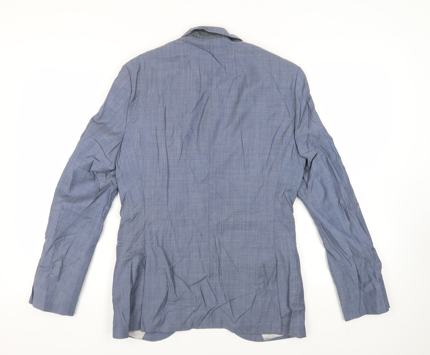Tiger of Sweden Mens Blue Wool Jacket Suit Jacket Size 38 Regular