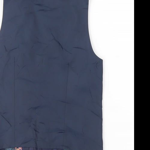 NEXT Boys Blue Plaid Jacket Waistcoat Size 6 Years Button