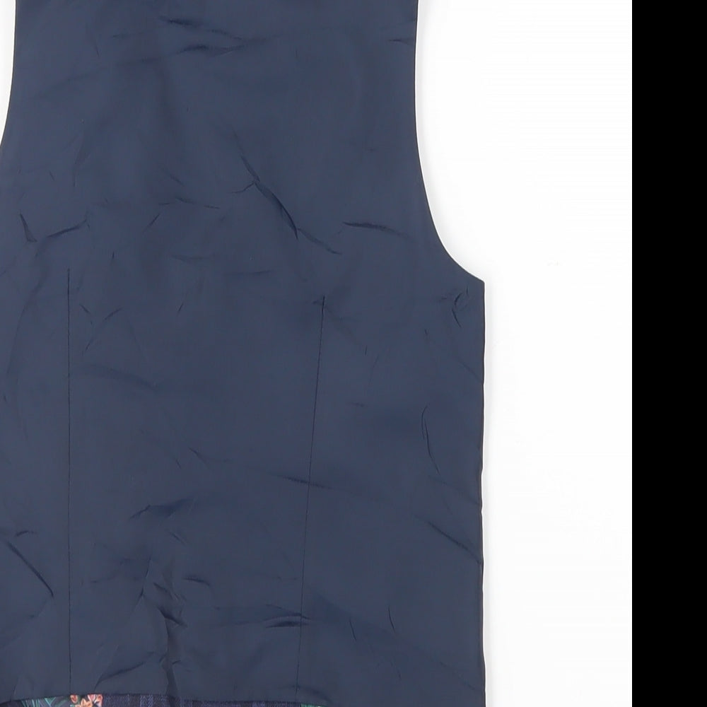 NEXT Boys Blue Plaid Jacket Waistcoat Size 6 Years Button