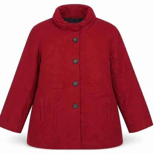 Gabriella Vincenza Womens Red Pea Coat Coat Size 14 Button - Vintage