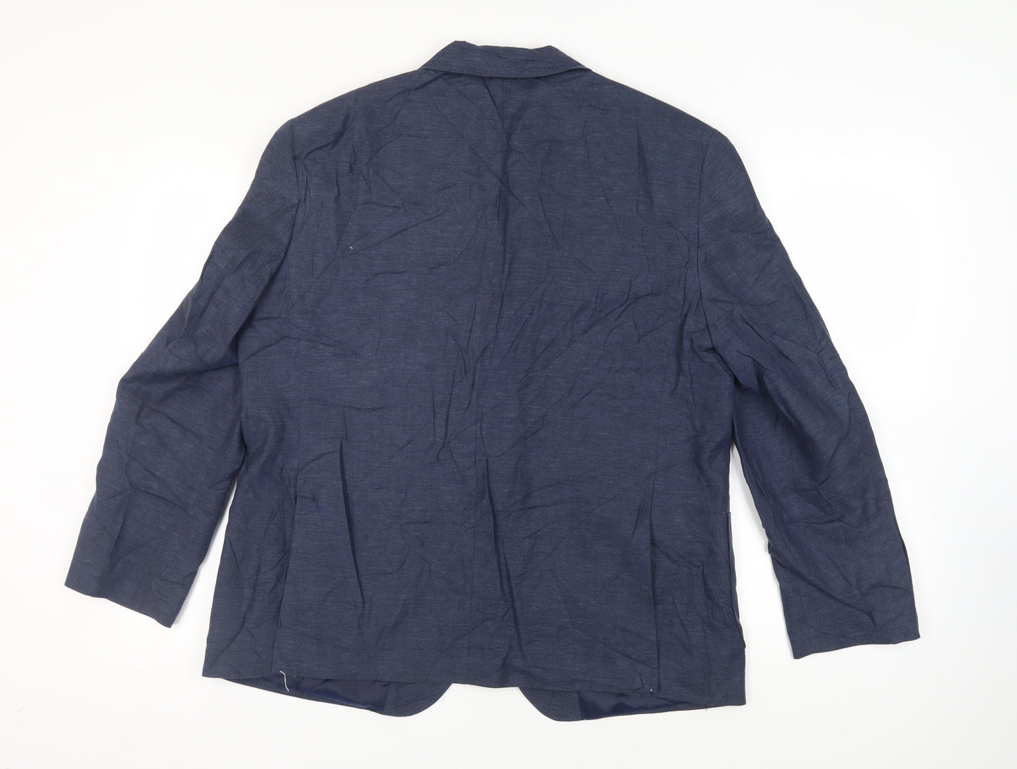 Marks and Spencer Mens Blue Polyester Jacket Suit Jacket Size 46 Regular