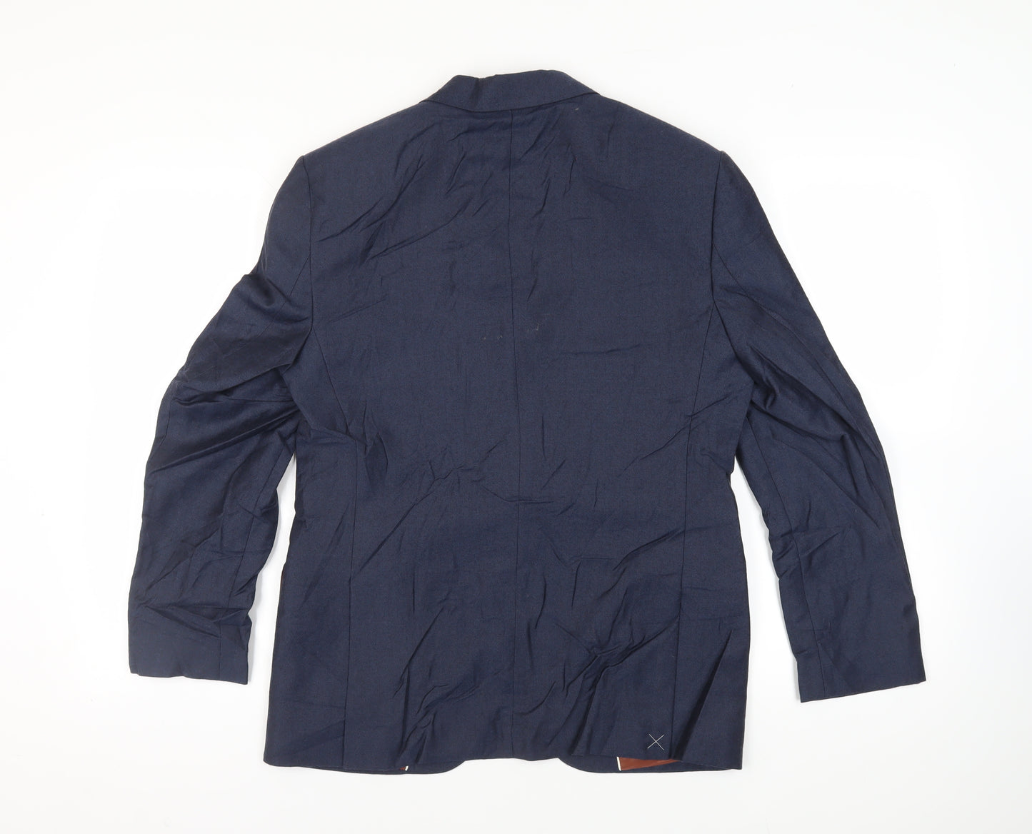 Marks and Spencer Mens Blue Wool Jacket Suit Jacket Size 38 Regular