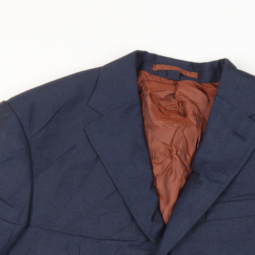 Marks and Spencer Mens Blue Wool Jacket Suit Jacket Size 38 Regular