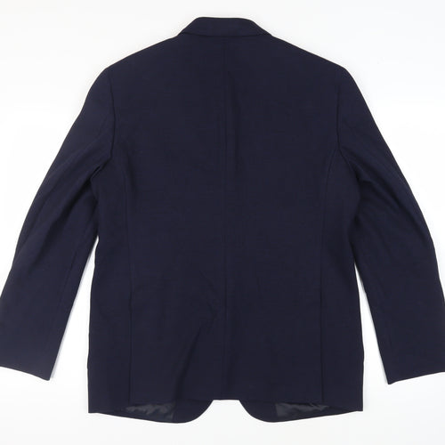 Marks and Spencer Mens Blue Polyamide Jacket Suit Jacket Size 42 Regular