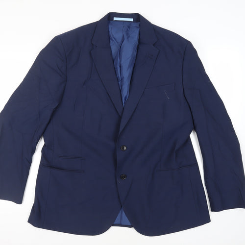 Marks and Spencer Mens Blue Wool Jacket Suit Jacket Size 46 Regular