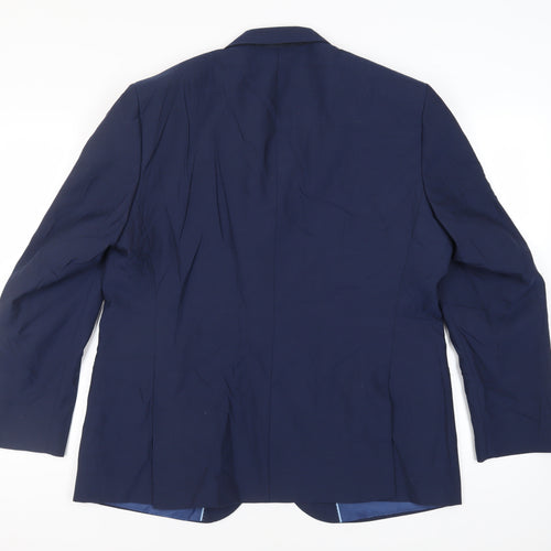 Marks and Spencer Mens Blue Wool Jacket Suit Jacket Size 46 Regular