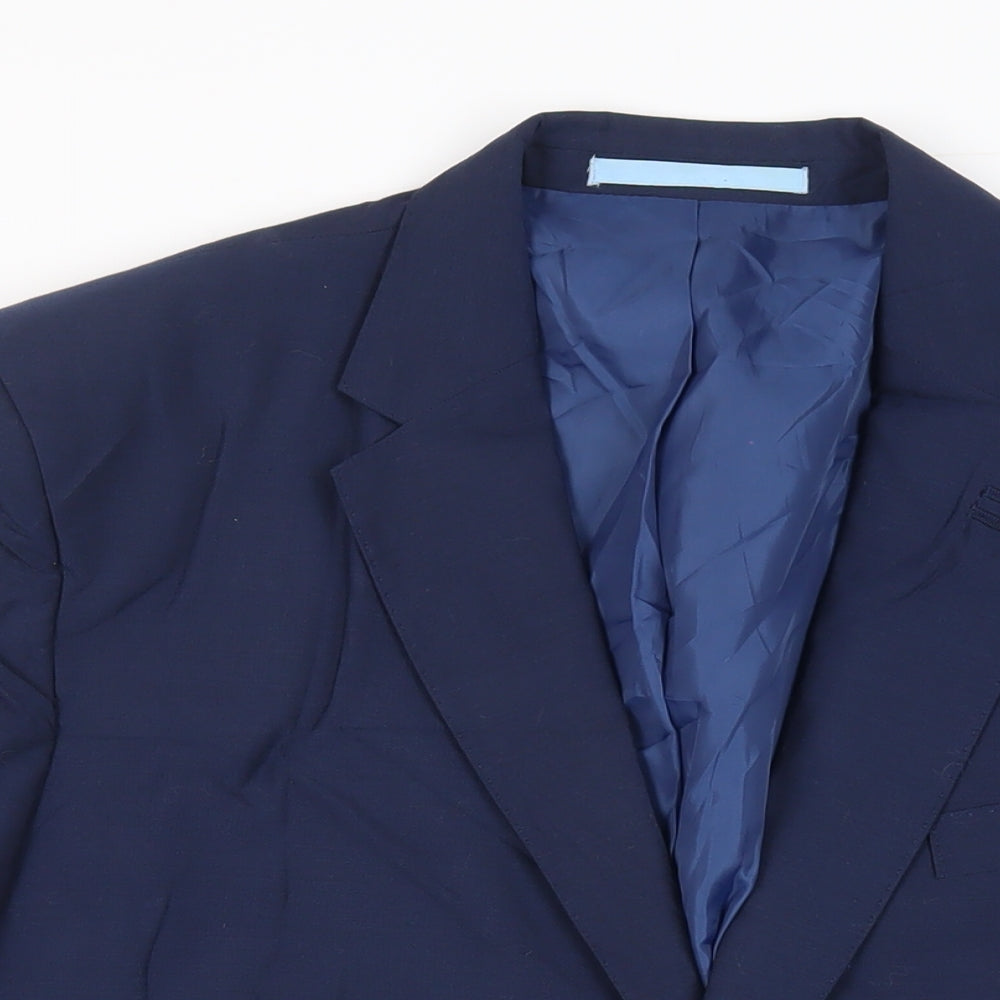 Marks and Spencer Mens Blue Wool Jacket Suit Jacket Size 46 Regular