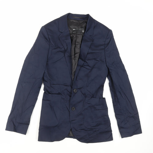 ASOS Mens Blue Cotton Jacket Blazer Size 34 Regular