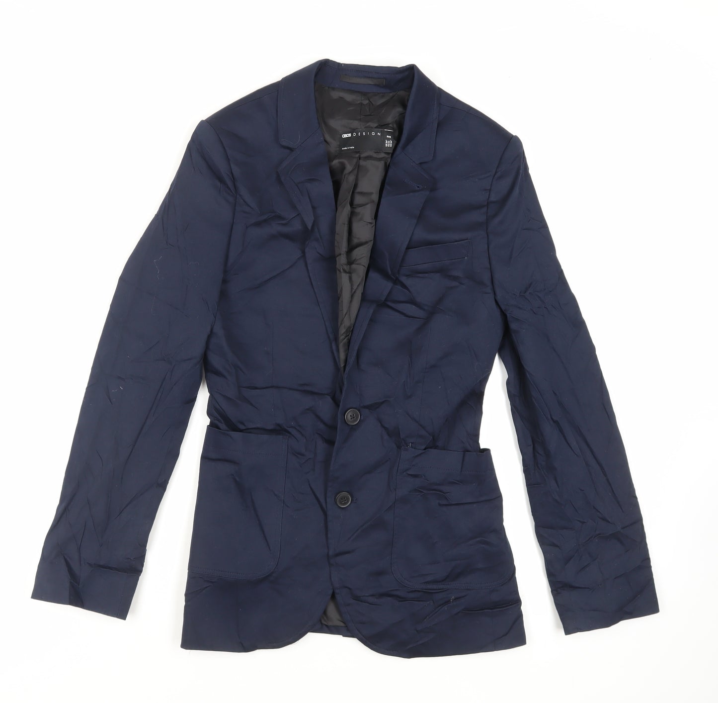 ASOS Mens Blue Cotton Jacket Blazer Size 34 Regular
