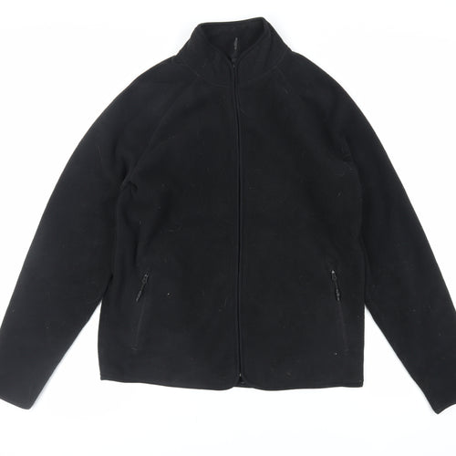 Marks and Spencer Mens Black Jacket Size M Zip - Zipped Pockets