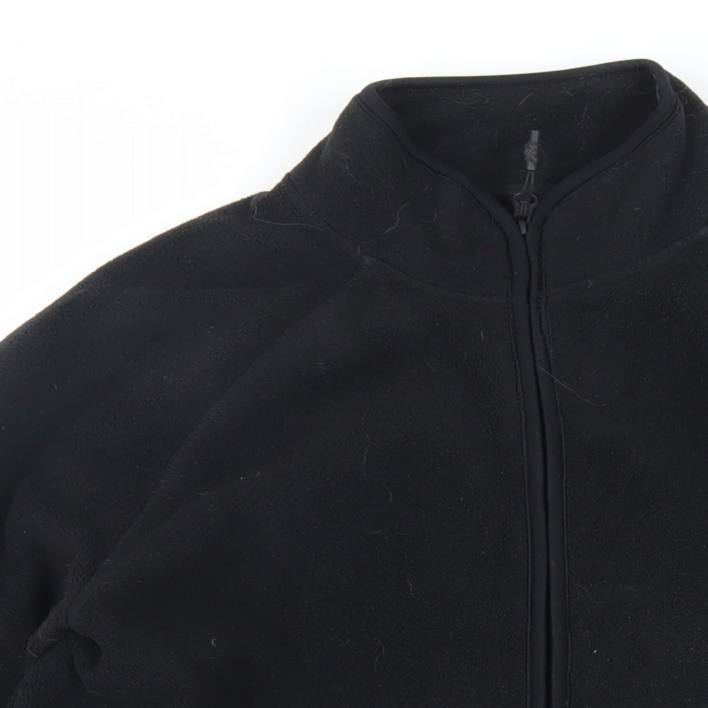 Marks and Spencer Mens Black Jacket Size M Zip - Zipped Pockets