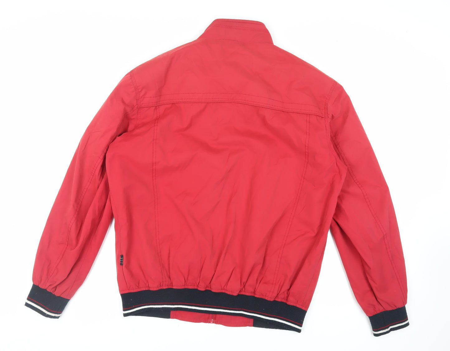 Saxon Mens Red Bomber Jacket Jacket Size L Zip - Zipped Pockets