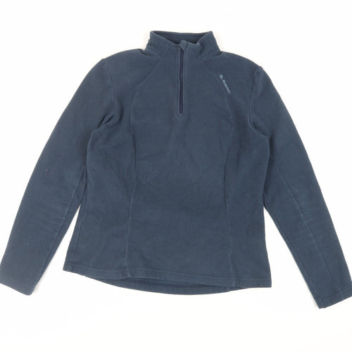DECATHLON Womens Blue Polyester Pullover Sweatshirt Size M Zip