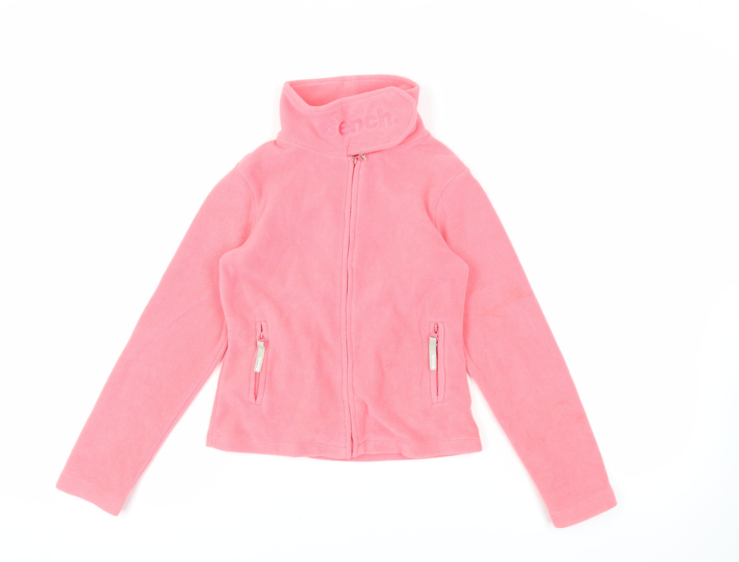 Bench Girls Pink Jacket Size 9-10 Years Zip - Zipped Pockets