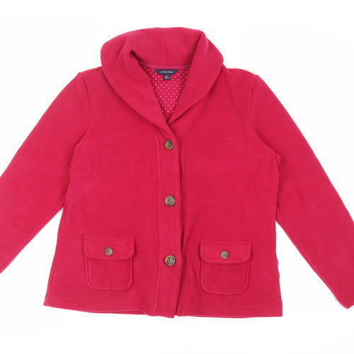 Lands' End Womens Pink Jacket Size M Button