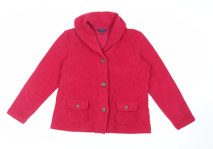 Lands' End Womens Pink Jacket Size M Button