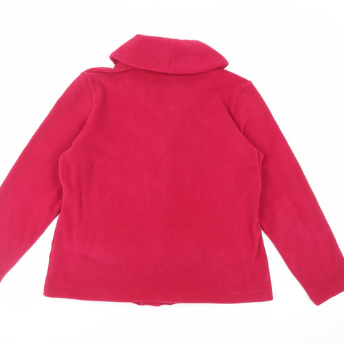 Lands' End Womens Pink Jacket Size M Button