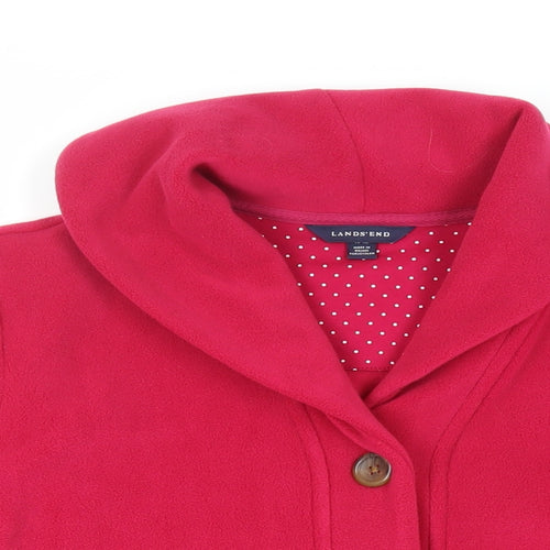 Lands' End Womens Pink Jacket Size M Button