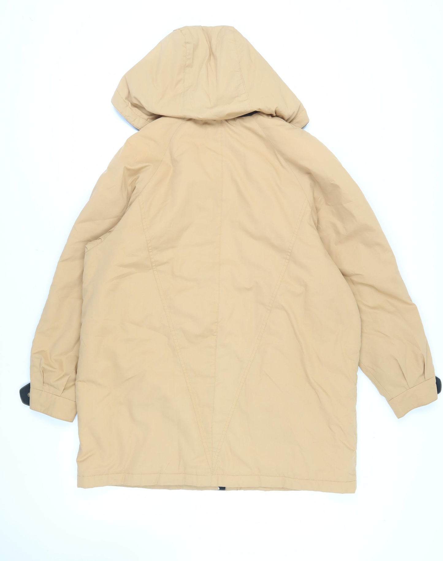 NuAge Womens Beige Pea Coat Coat Size 14 Zip - Vintage