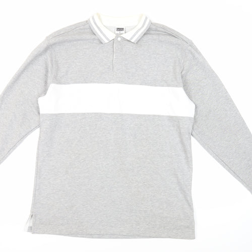 Urban Classics Mens Grey Cotton Pullover Sweatshirt Size M