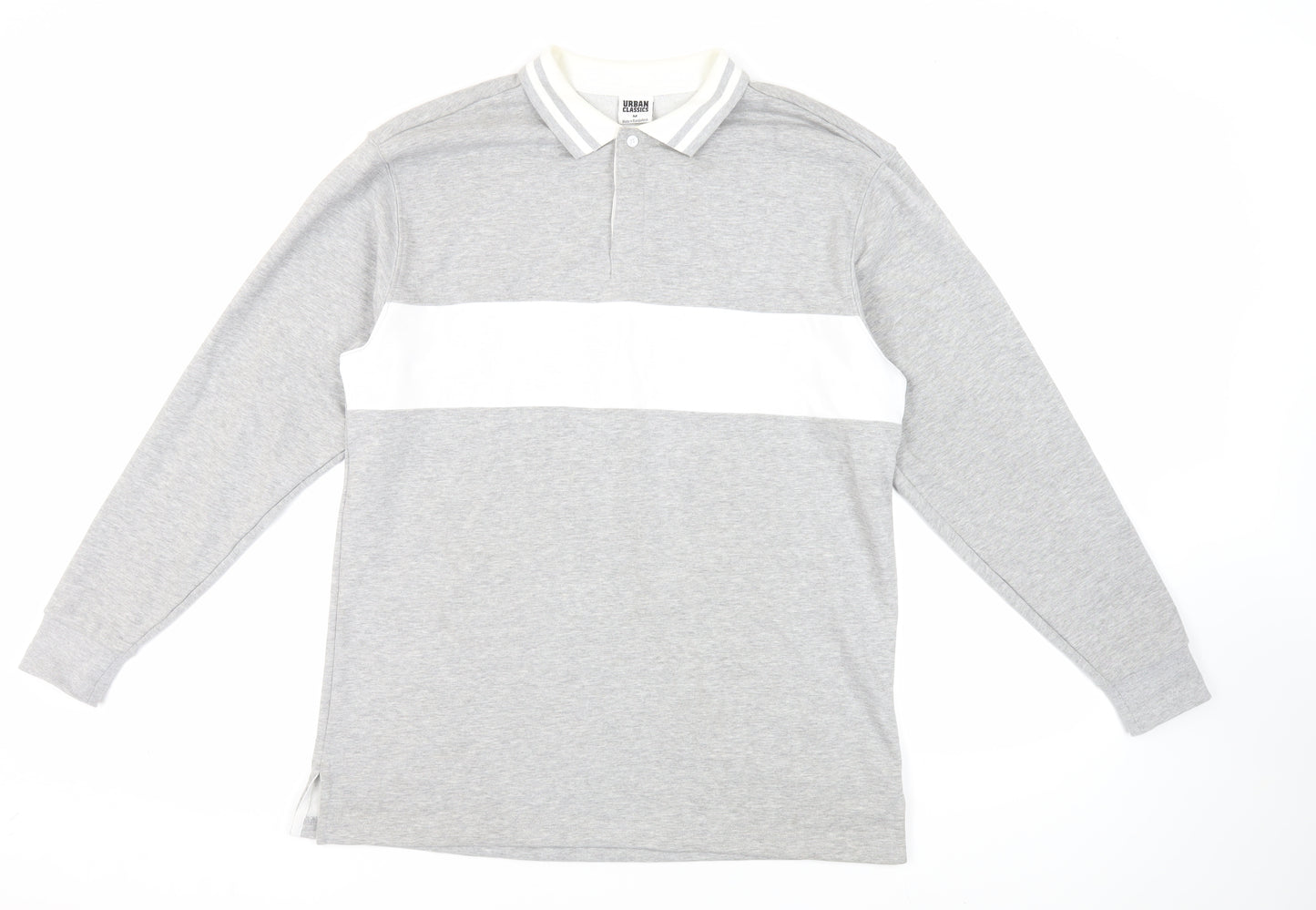 Urban Classics Mens Grey Cotton Pullover Sweatshirt Size M