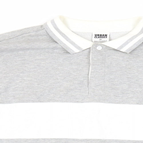 Urban Classics Mens Grey Cotton Pullover Sweatshirt Size M