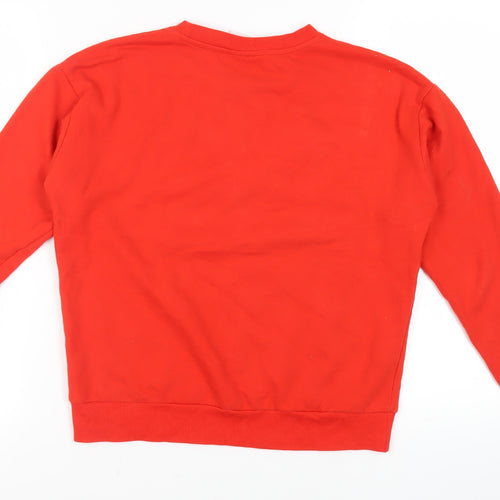 Wham! Womens Red Cotton Pullover Sweatshirt Size 10 Pullover - Christmas