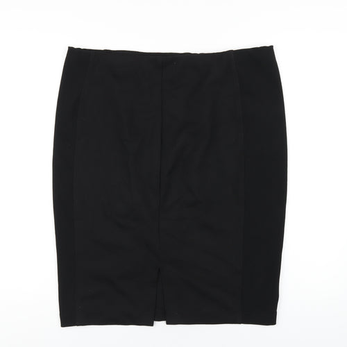New Look Womens Black Polyester Straight & Pencil Skirt Size 18