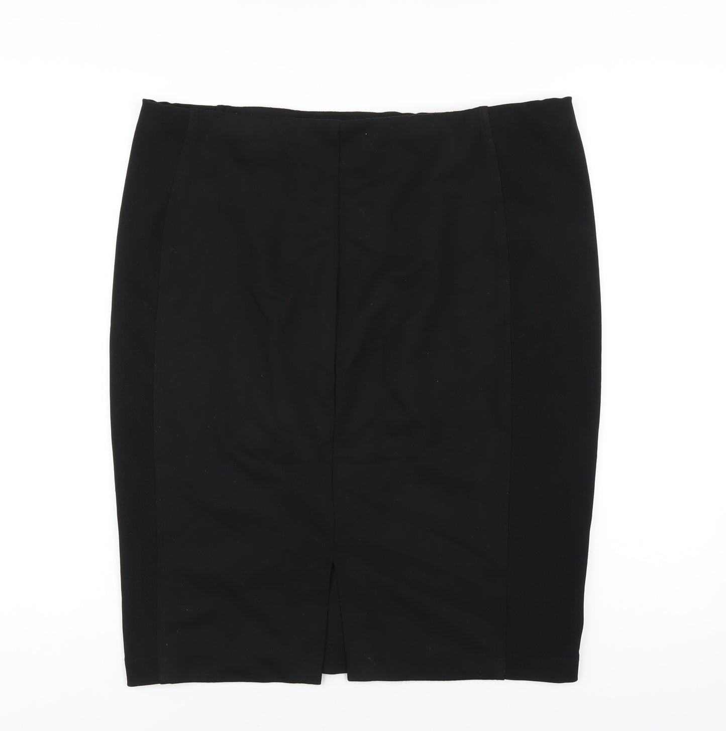 New Look Womens Black Polyester Straight & Pencil Skirt Size 18