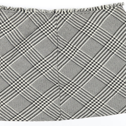 Zara Womens Black Plaid Polyester Mini Skirt Size M Zip