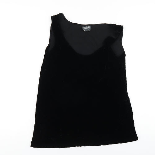 Ghost Womens Black Polyester Basic Tank Size XS Scoop Neck