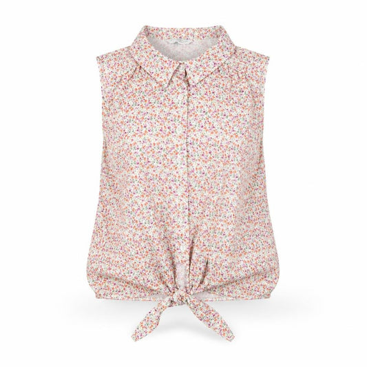 Front view of New Look women’s multicoloured floral polyester basic button-up, size UK 10, collared