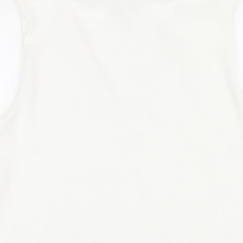 Phase Eight Womens White Polyester Basic Tank Size 14 V-Neck