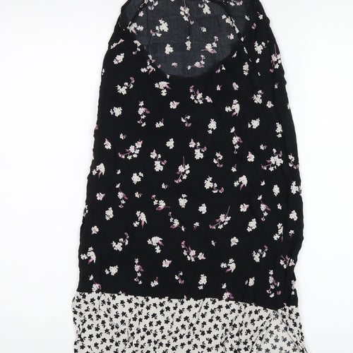 ASOS Womens Multicoloured Geometric Viscose A-Line Size 6 Round Neck Pullover