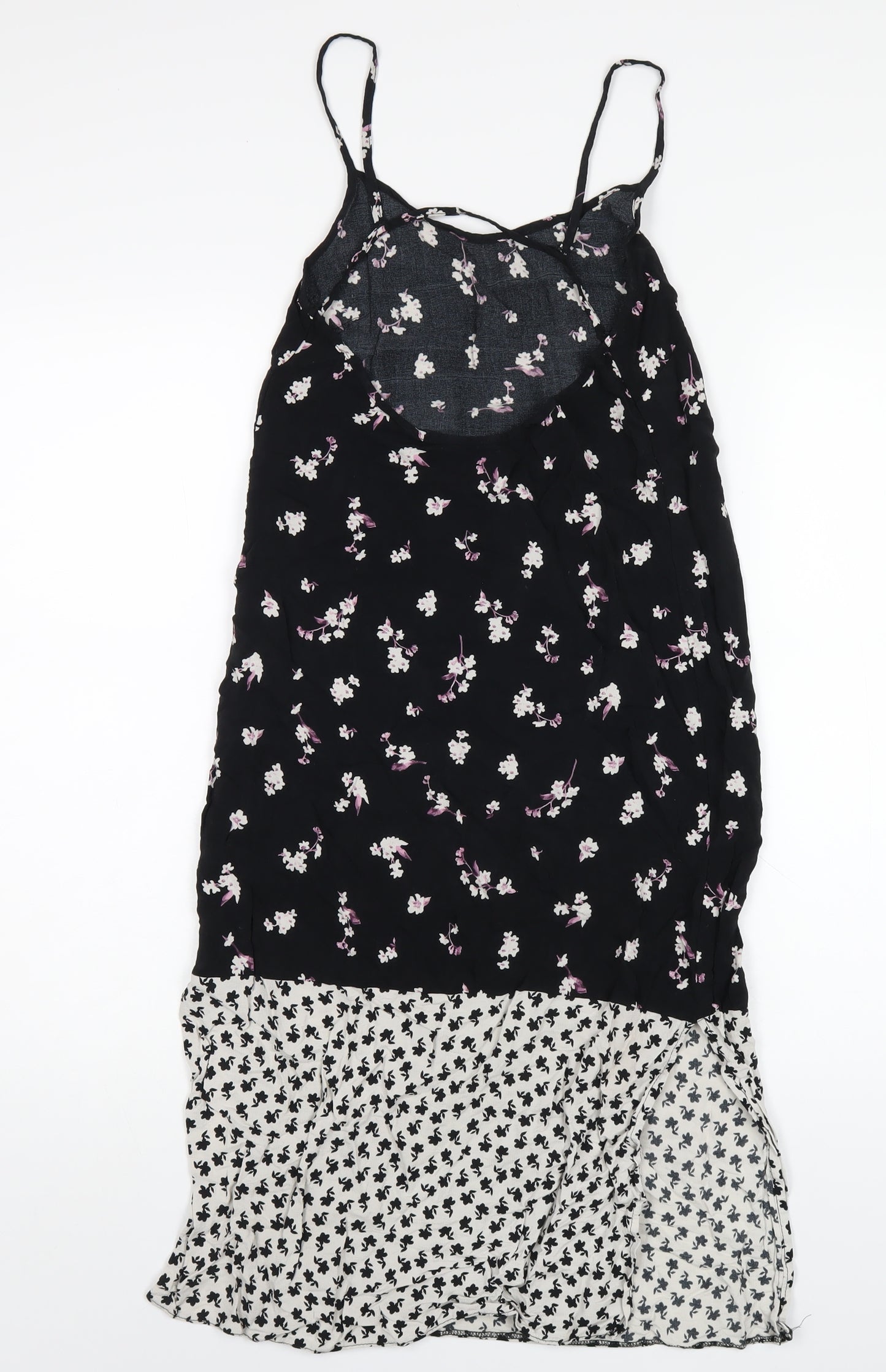 ASOS Womens Multicoloured Geometric Viscose A-Line Size 6 Round Neck Pullover