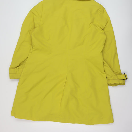 Marks and Spencer Womens Yellow Overcoat Coat Size 16 Button