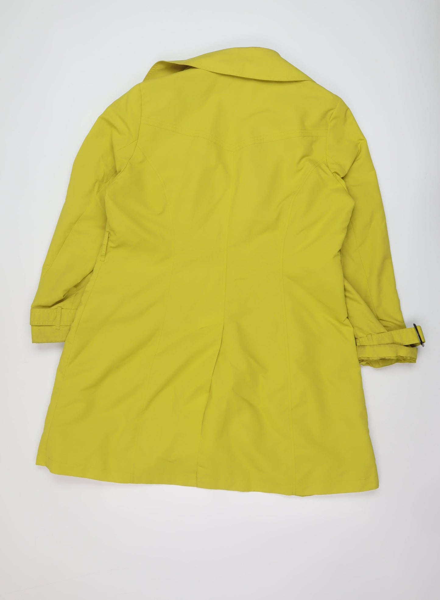 Marks and Spencer Womens Yellow Overcoat Coat Size 16 Button