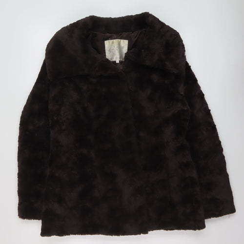 RJR.John Rocha Womens Brown Jacket Size 14 Hook & Eye