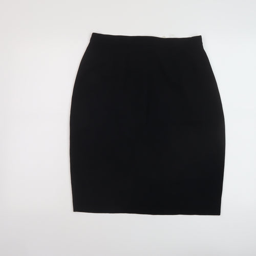 Planet Womens Black Acetate A-Line Skirt Size 14 Zip