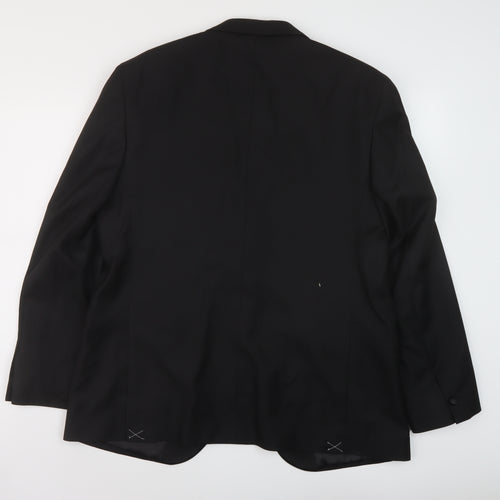 Marks and Spencer Mens Black Polyester Jacket Suit Jacket Size 44 Regular