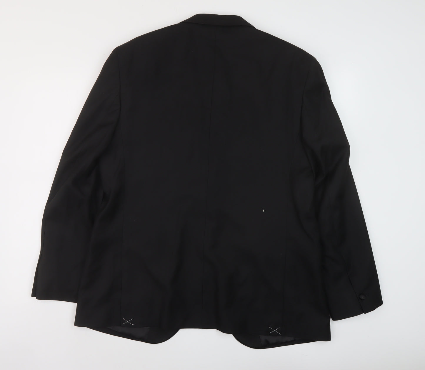 Marks and Spencer Mens Black Polyester Jacket Suit Jacket Size 44 Regular