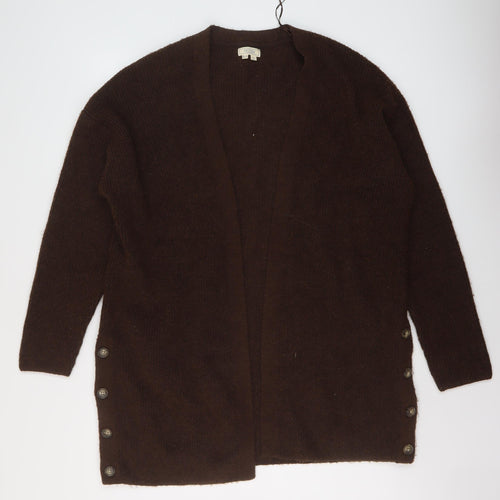 Fat Face Womens Brown V-Neck Polyester Cardigan Jumper Size 18