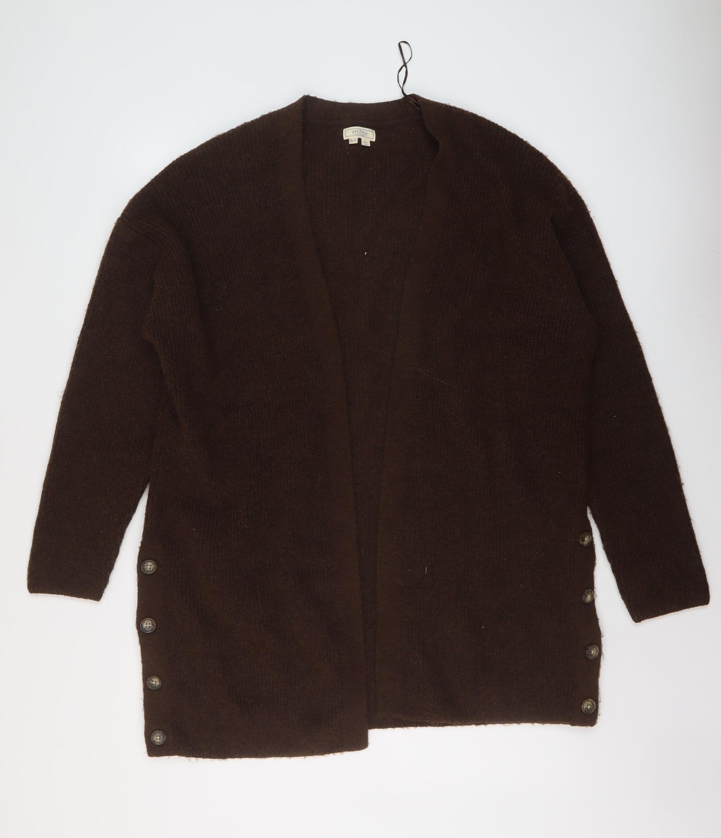 Fat Face Womens Brown V-Neck Polyester Cardigan Jumper Size 18