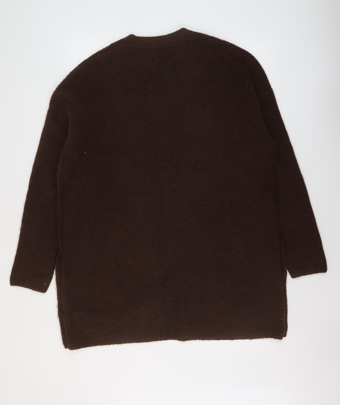Fat Face Womens Brown V-Neck Polyester Cardigan Jumper Size 18