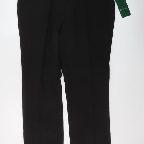 Ma Griffe Womens Black Polyester Trousers Size 40 in L32 in Regular Button
